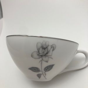 Vintage Tea cup, grey rose, made in japan